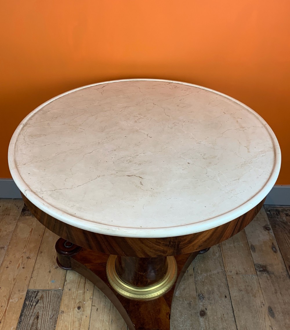 French Empire marble top gueridon with marble top View IV