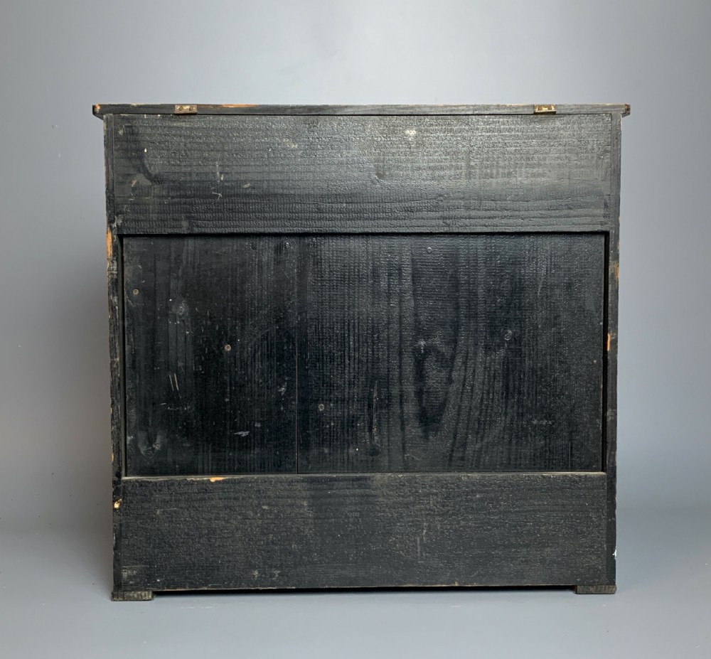 Antique German child's toy piano with faux bois case, circa 1910 View V