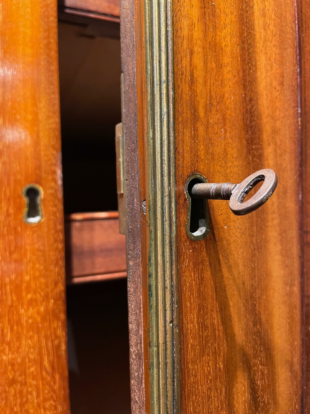 Regency mahogany breakfront compactum wardrobe from Warleigh Manor, Bath View VII