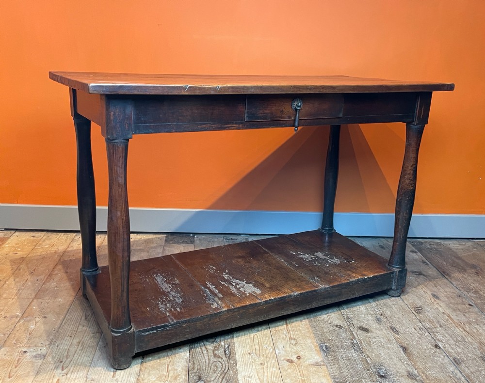 18th century provincial French fruitwood serving / console table View III
