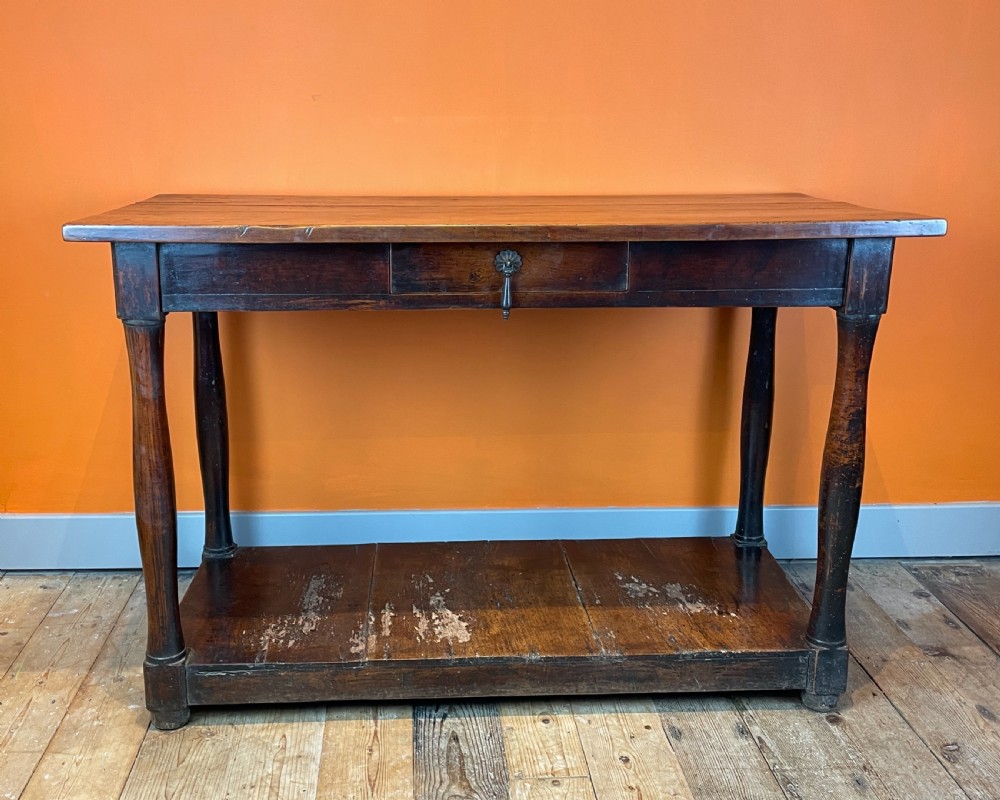 18th century provincial French fruitwood serving / console table View IX