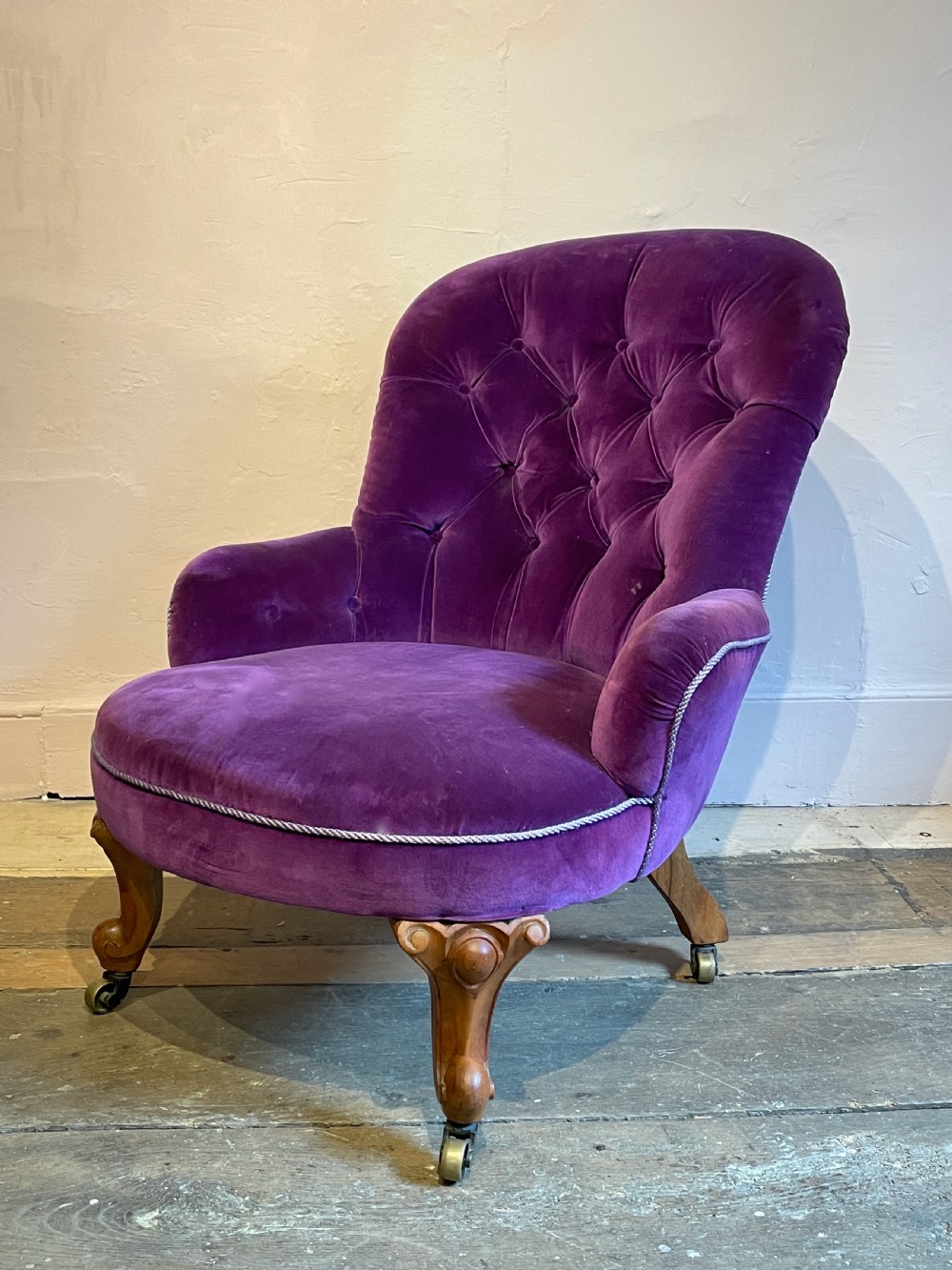 Victorian button back armchair