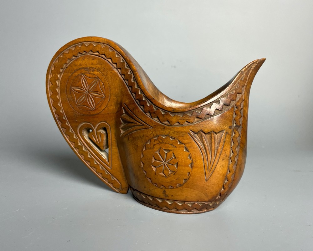 Scandinavian Folk Art Hand Carved Nordic Wedding Cup