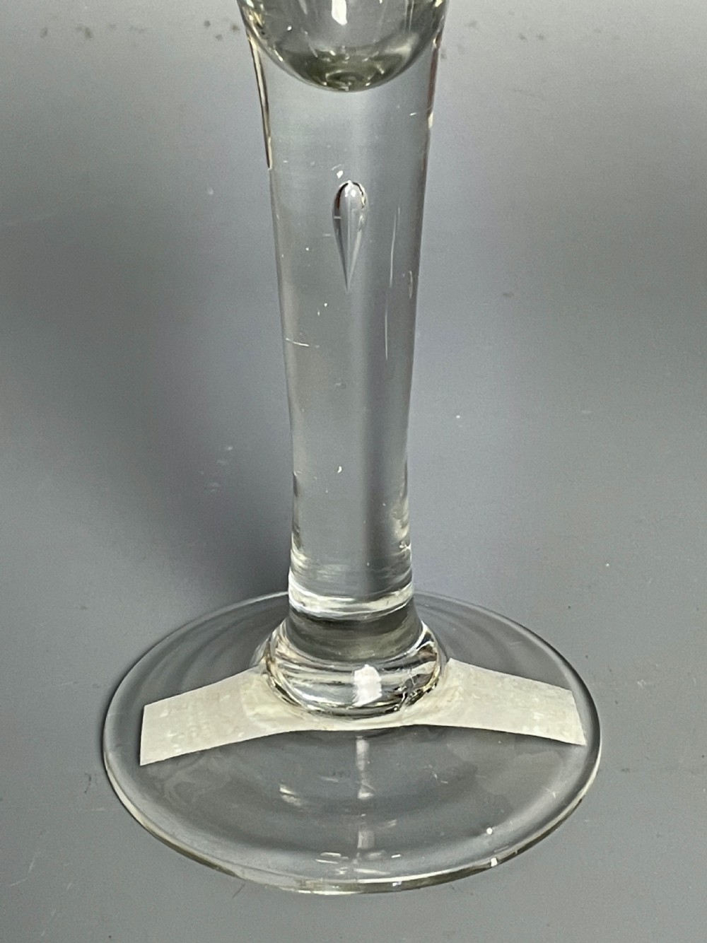 Georgian mid 18th century trumpet bowl wine glass View II
