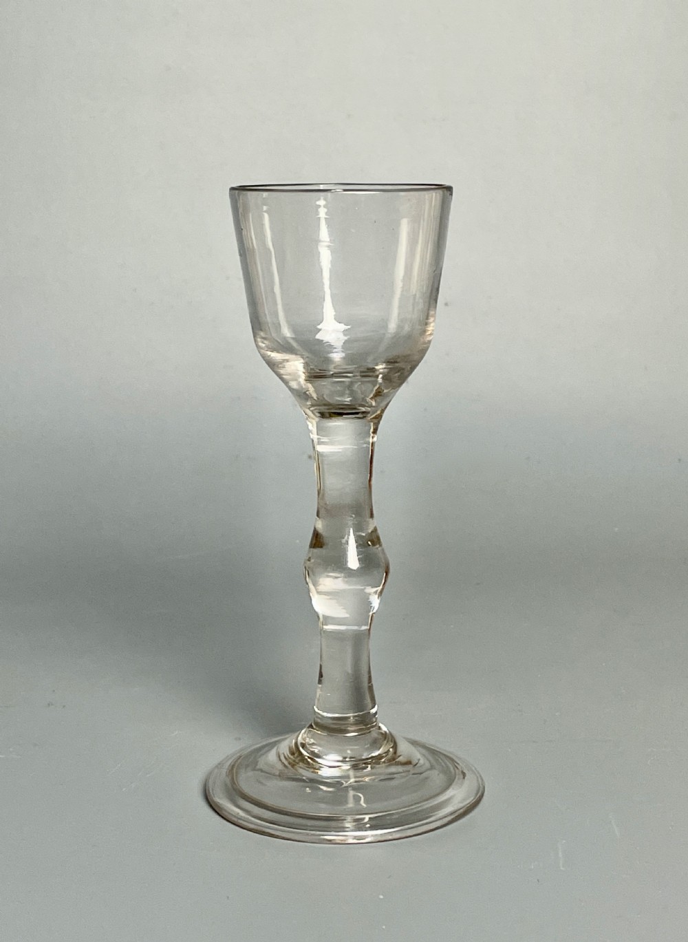 Georgian wine glass with knop stem