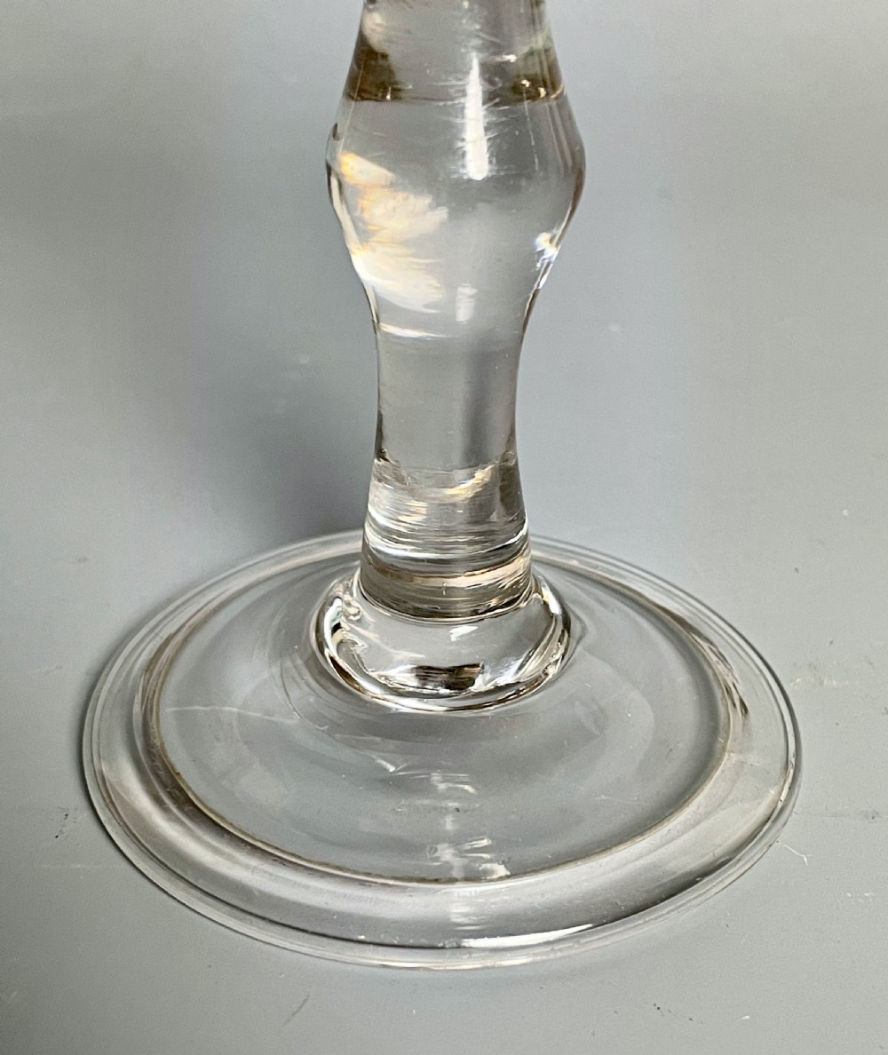 Georgian wine glass with knop stem View III