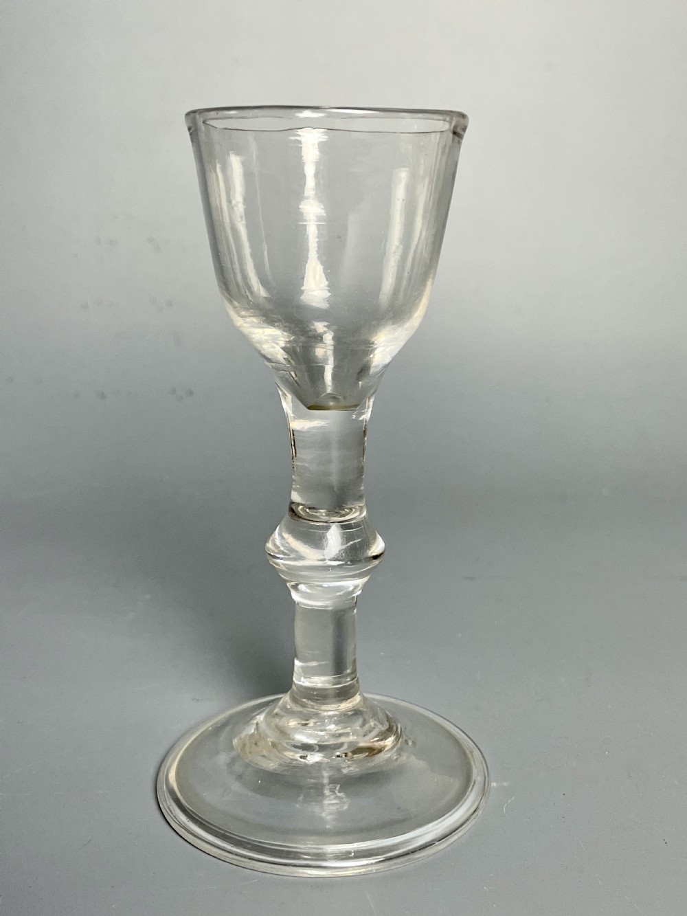 Georgian wine glass with knopped stem View II
