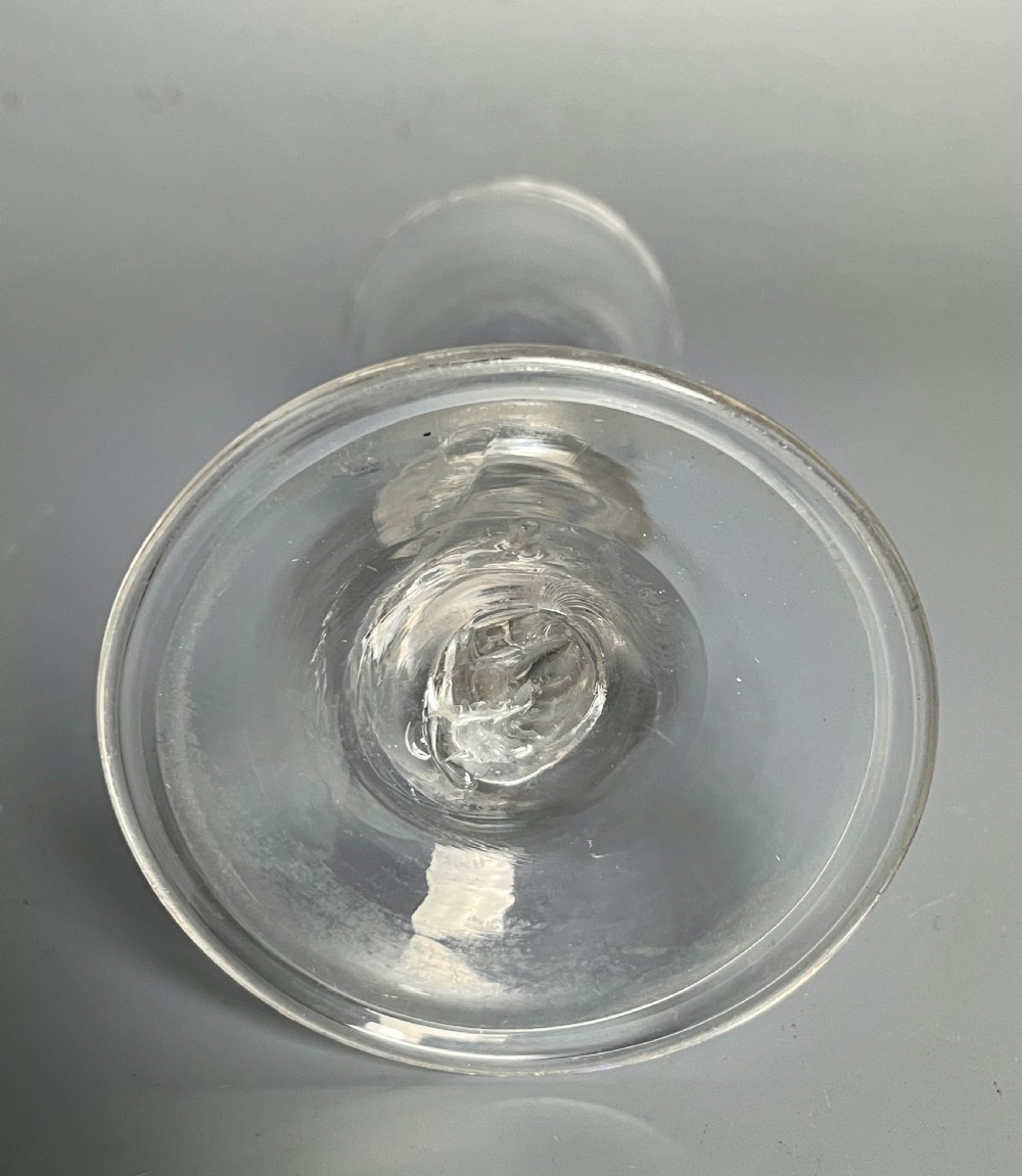 Georgian wine glass with knopped stem View V