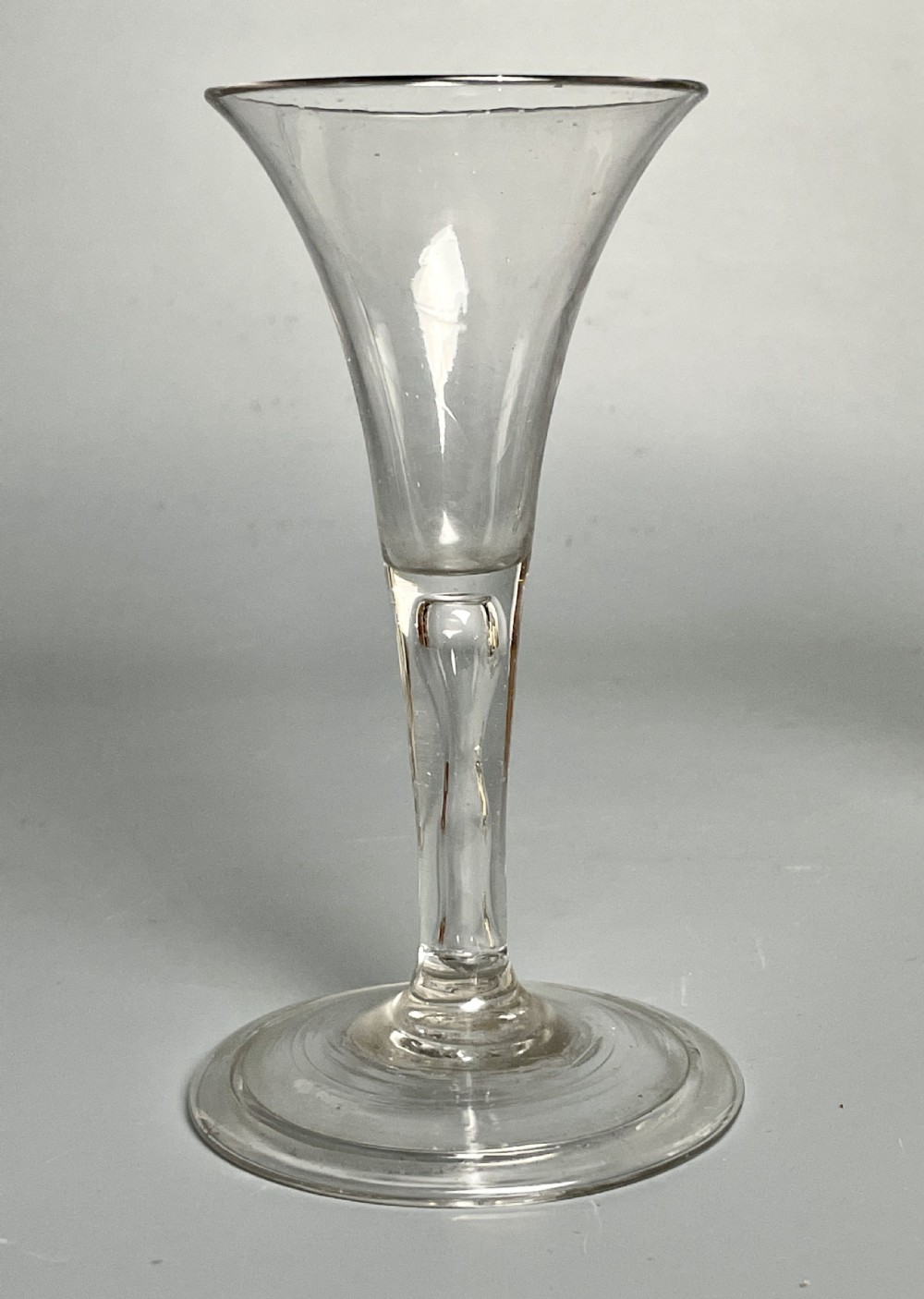 Georgian Wine Glass with Trumpet Shaped Bowl circa 1780 View II