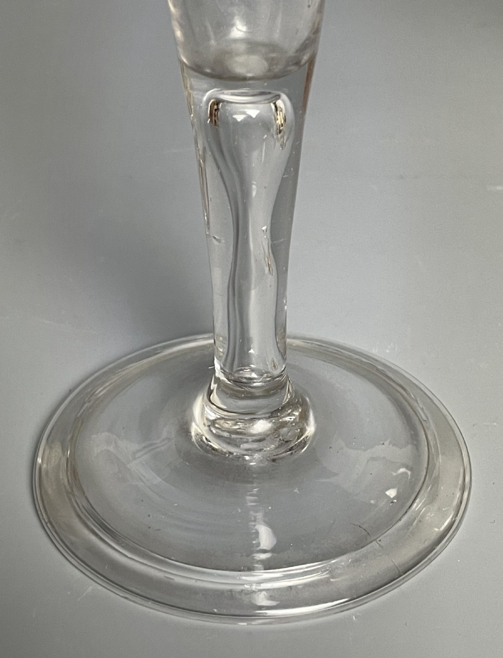 Georgian Wine Glass with Trumpet Shaped Bowl circa 1780 View III