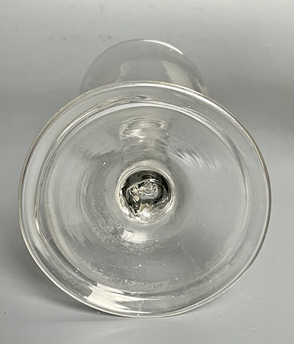 Georgian Wine Glass with Trumpet Shaped Bowl circa 1780 View V