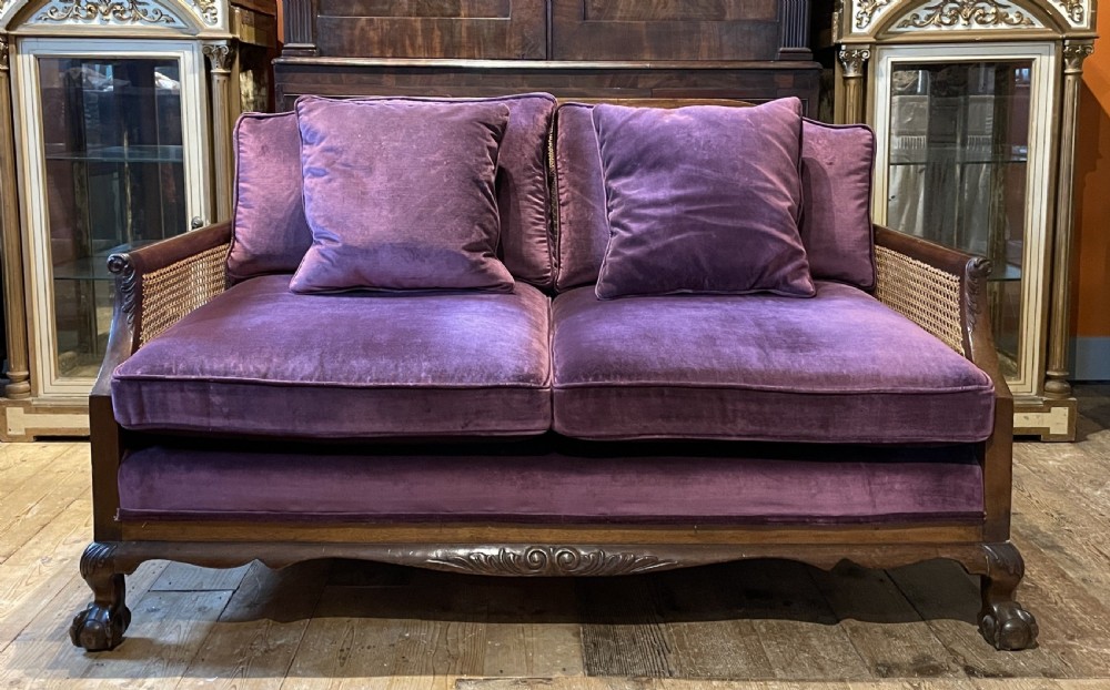 Mahogany Three Piece Bergere Suite circa 1920 View VII