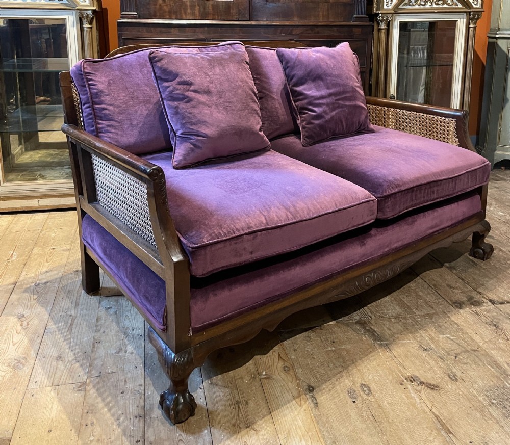 Mahogany Three Piece Bergere Suite circa 1920 View VIII