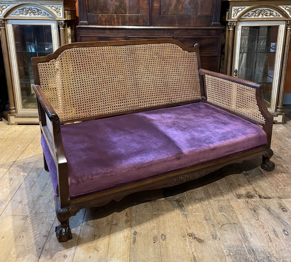 Mahogany Three Piece Bergere Suite circa 1920 View IX