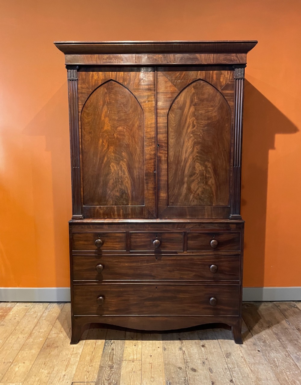 Regency Mahogany Linen Press View II