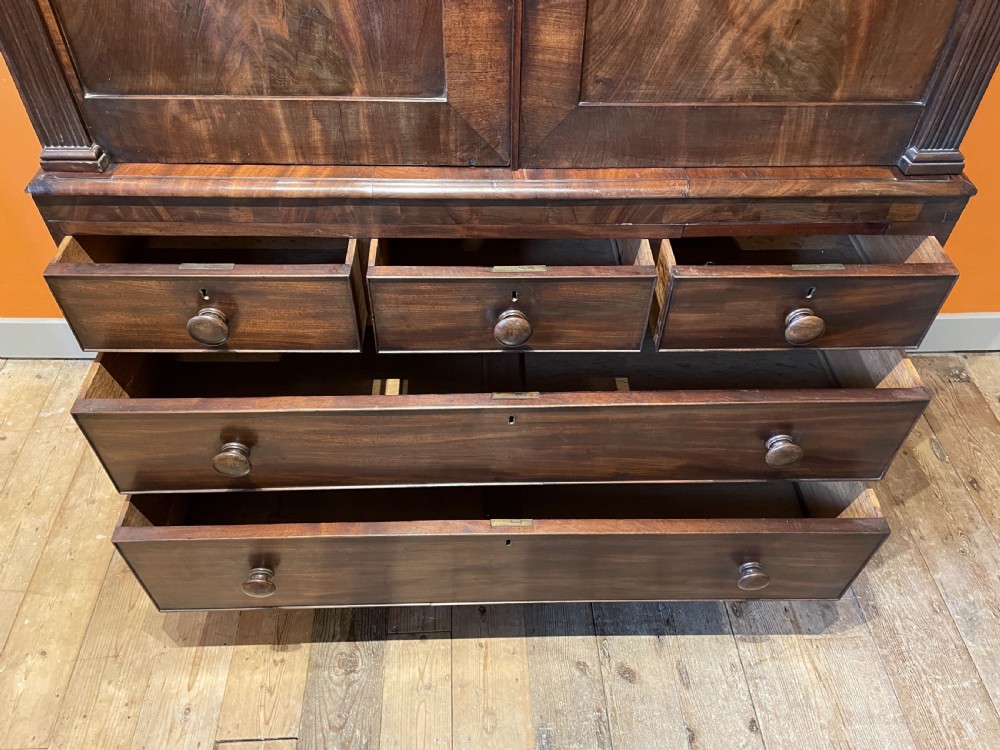 Regency Mahogany Linen Press View VI