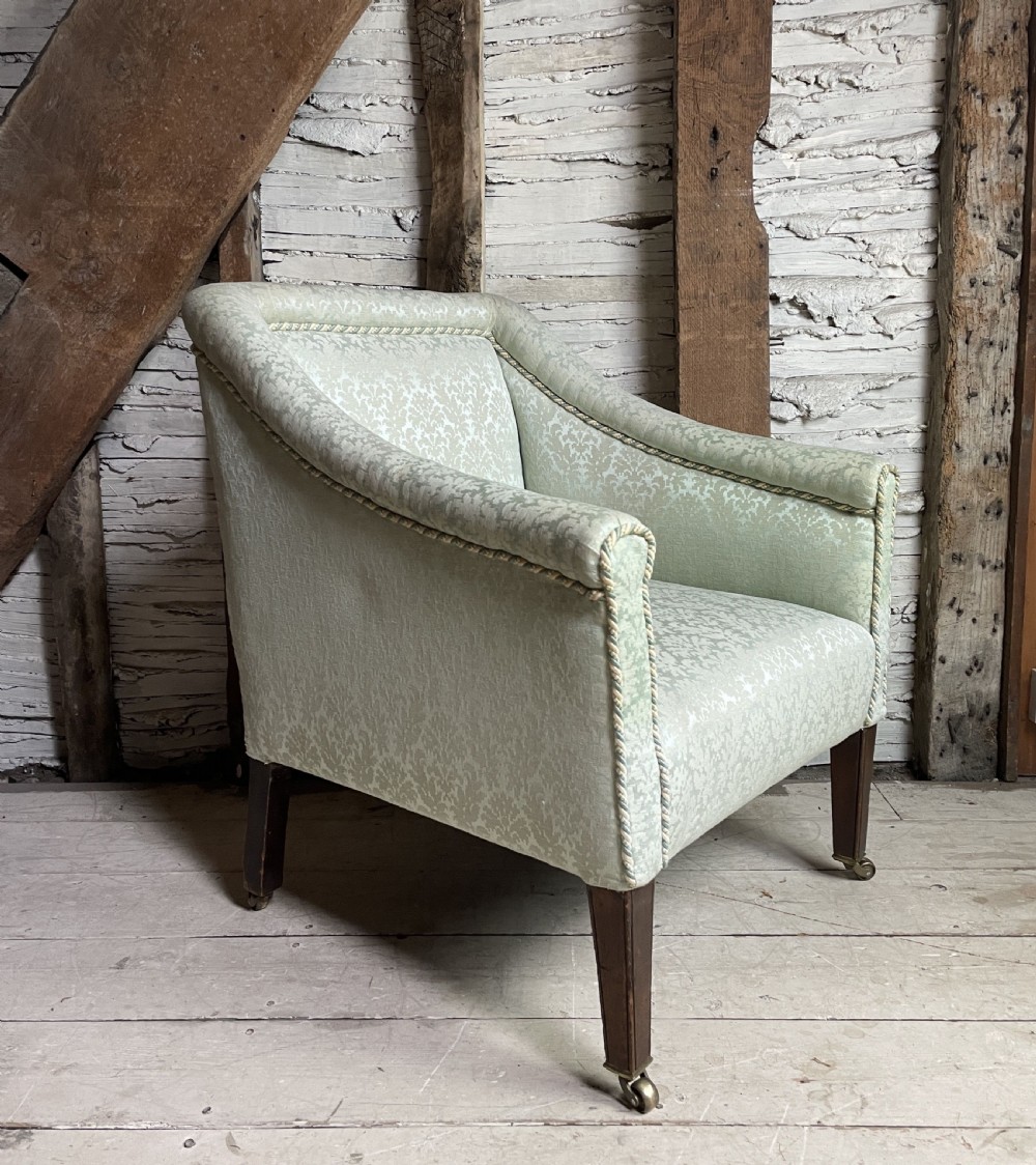 Edwardian Square Back Armchair View II