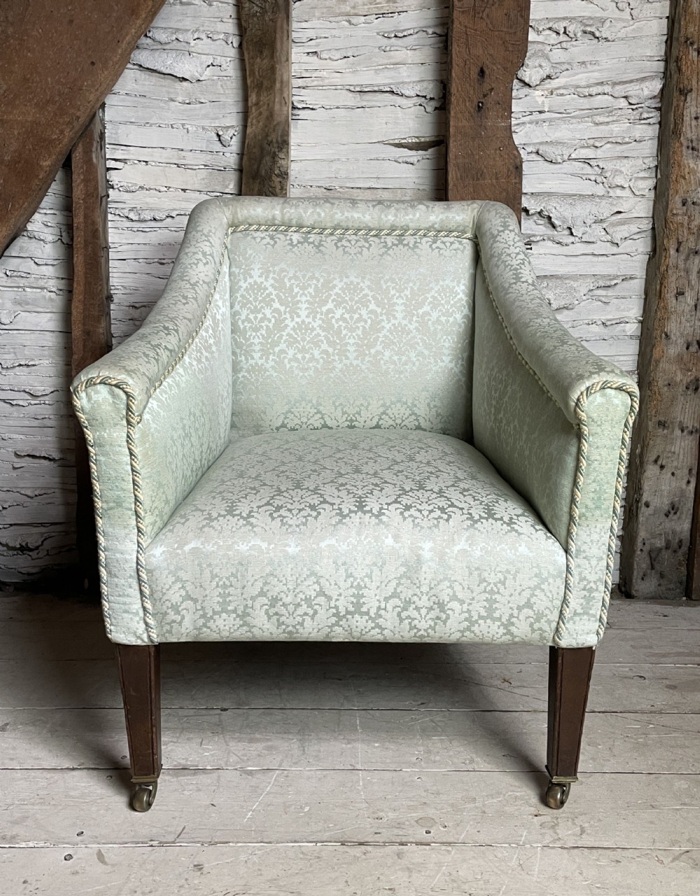 Edwardian Square Back Armchair View V