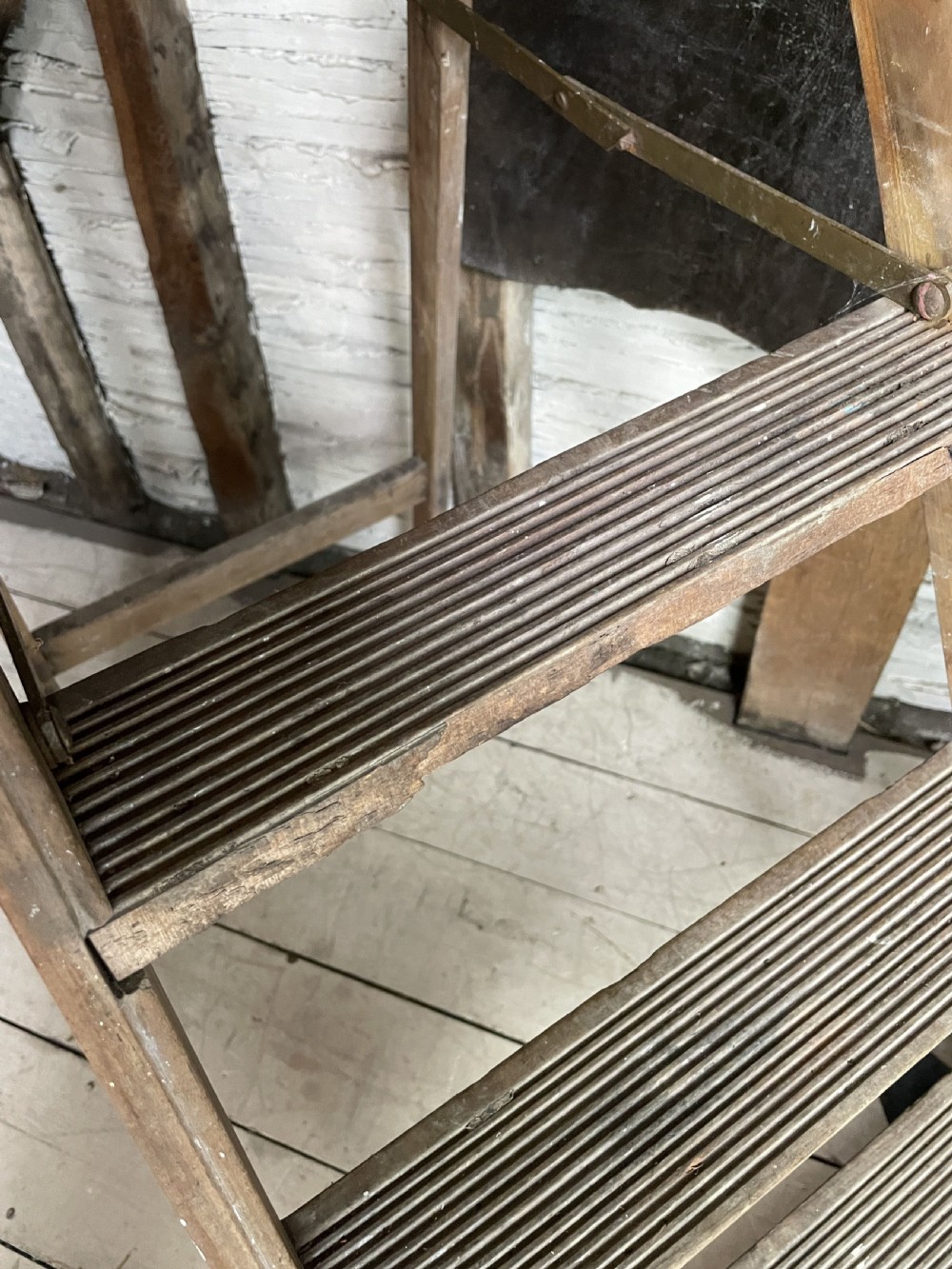 Vintage Folding Wooden Step Ladder View III