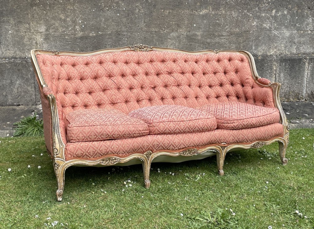 French Louis XV Revival Sofa in Original Paint