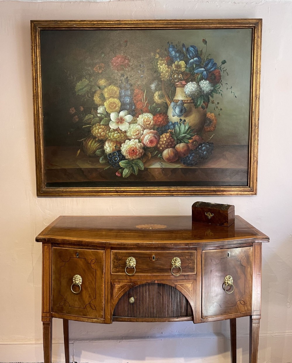 Large Scale Oil on Canvas of Summer Flowers