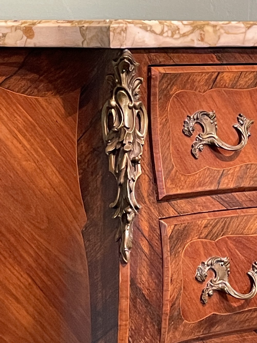 French Louis XV Revival Ormolu Mounted Kingwood Commode

 View VII