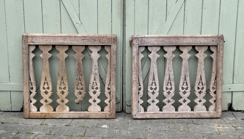 Pair of Antique Indian Teak gates