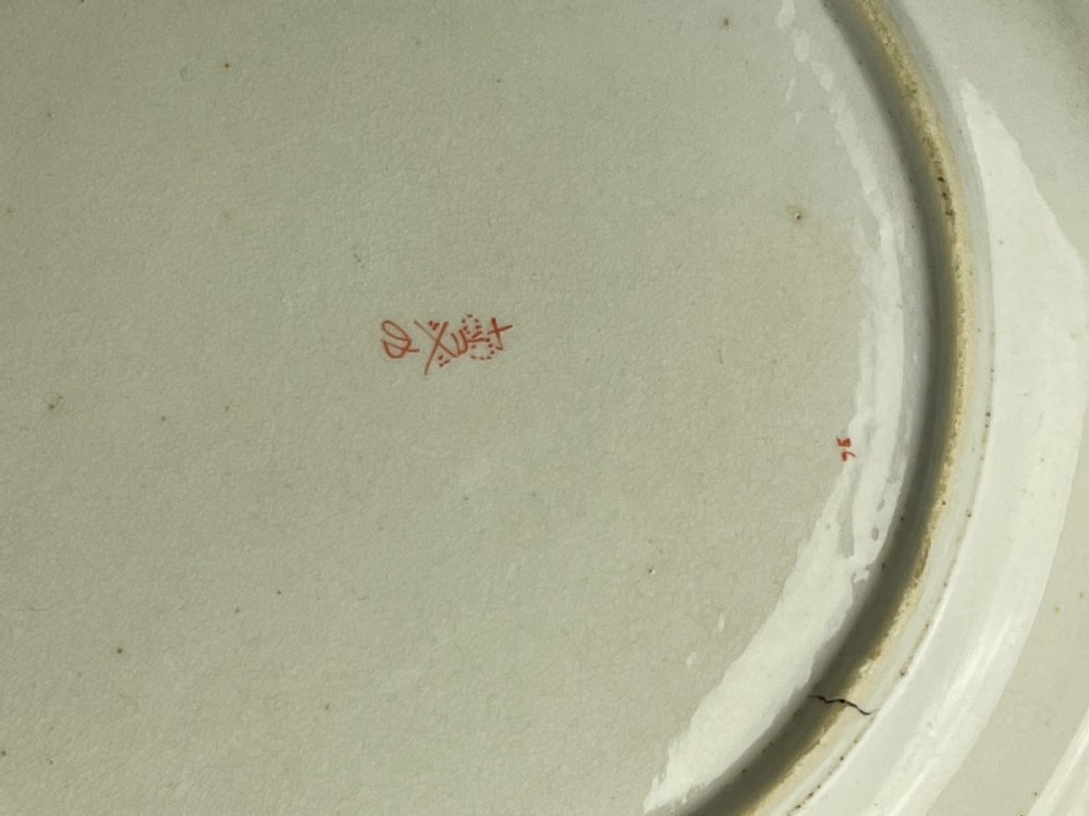Pair of Derby porcelain botanical plates, circa 1820 View V
