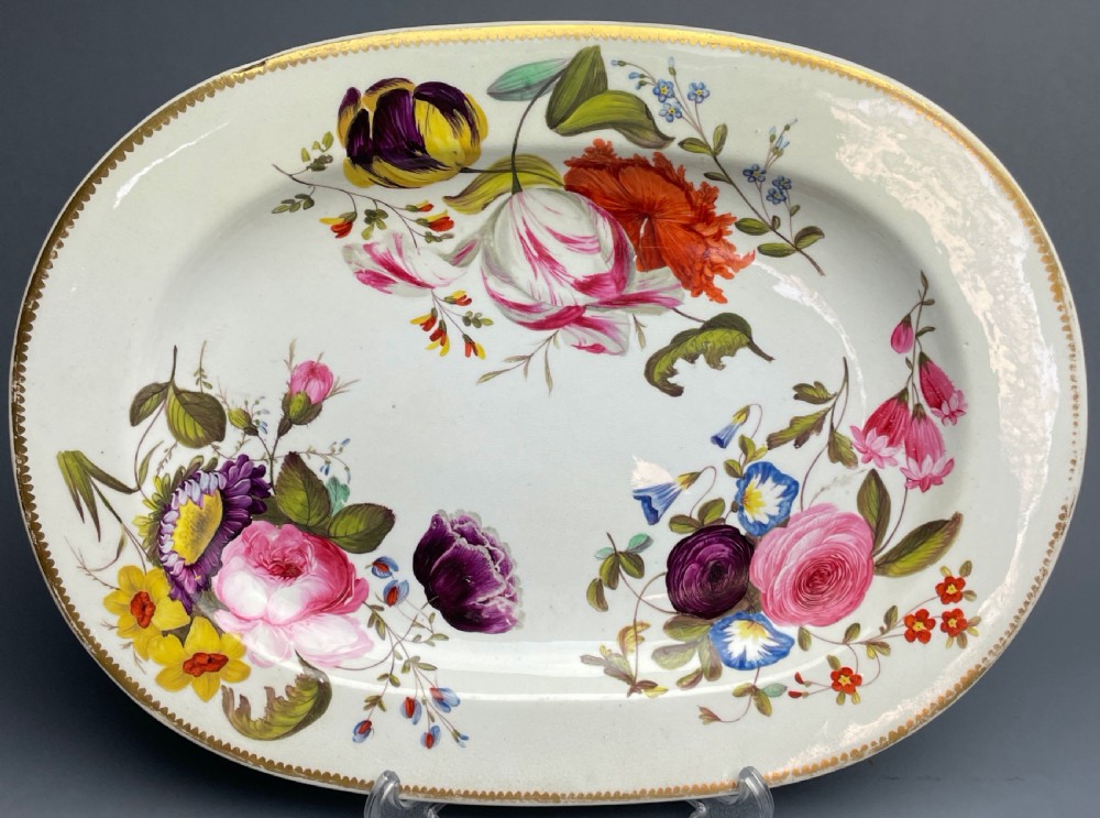 Derby porcelain sefving plate circa 1820 attributed to Moses Webster