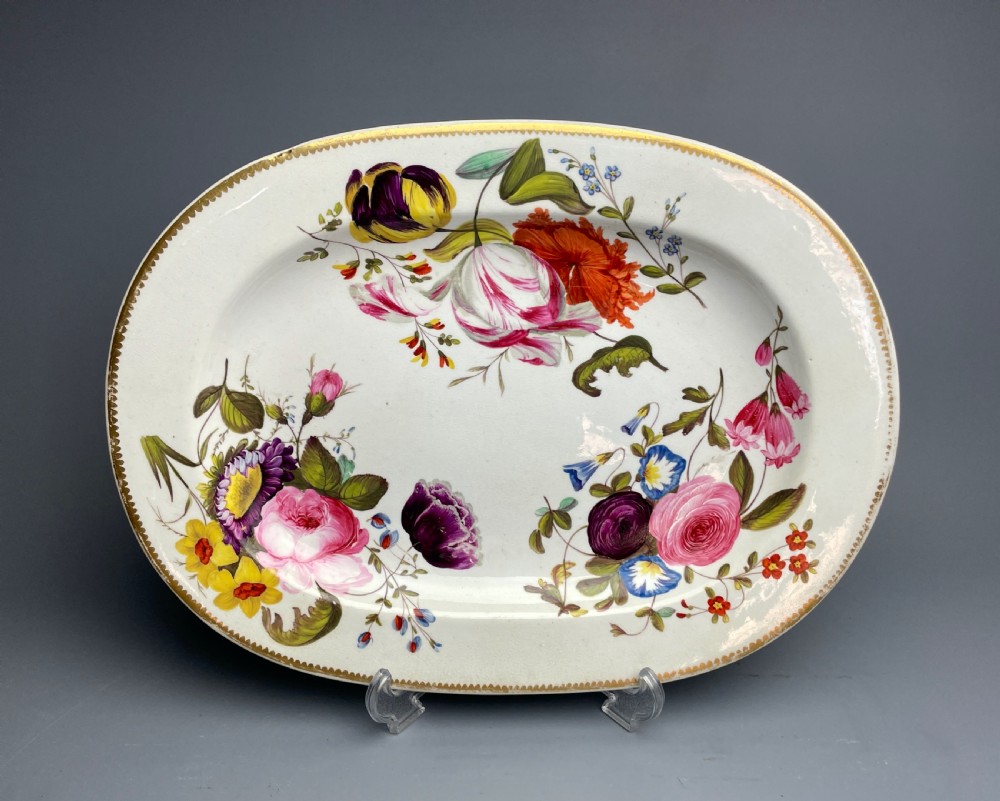 Derby porcelain sefving plate circa 1820 attributed to Moses Webster View II
