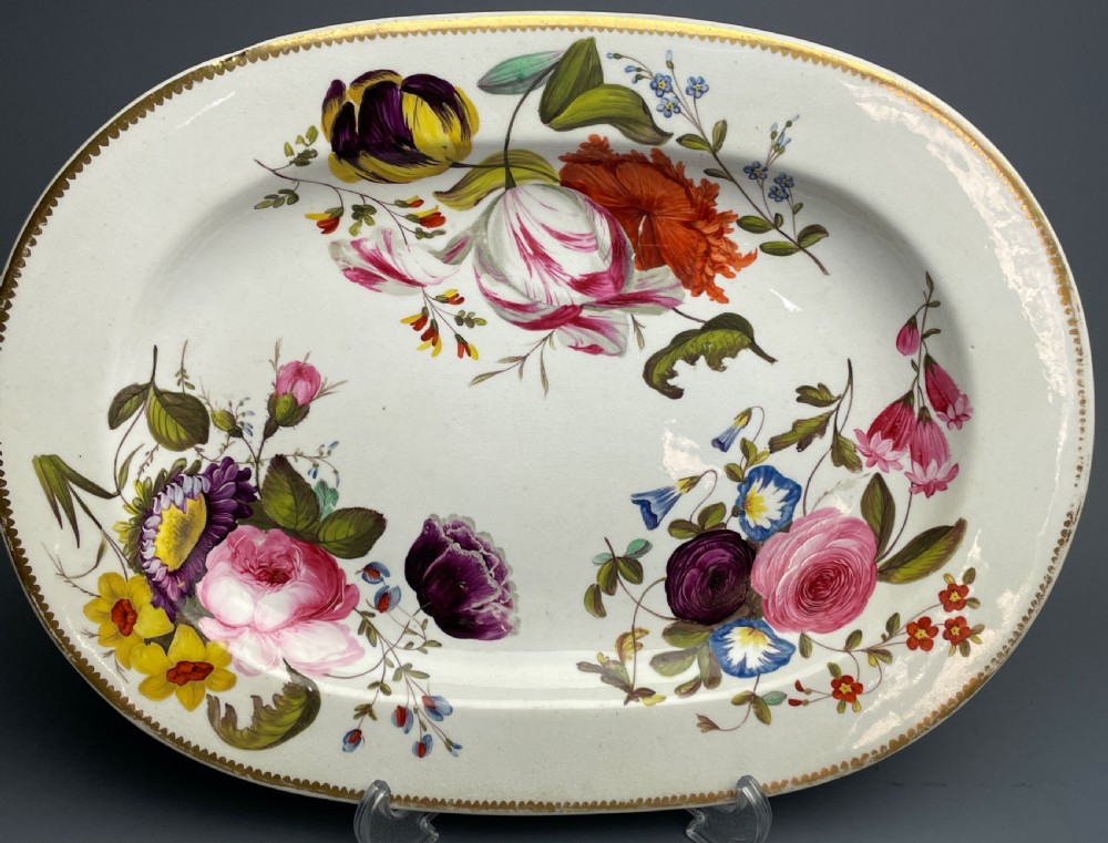 Derby porcelain sefving plate circa 1820 attributed to Moses Webster View III