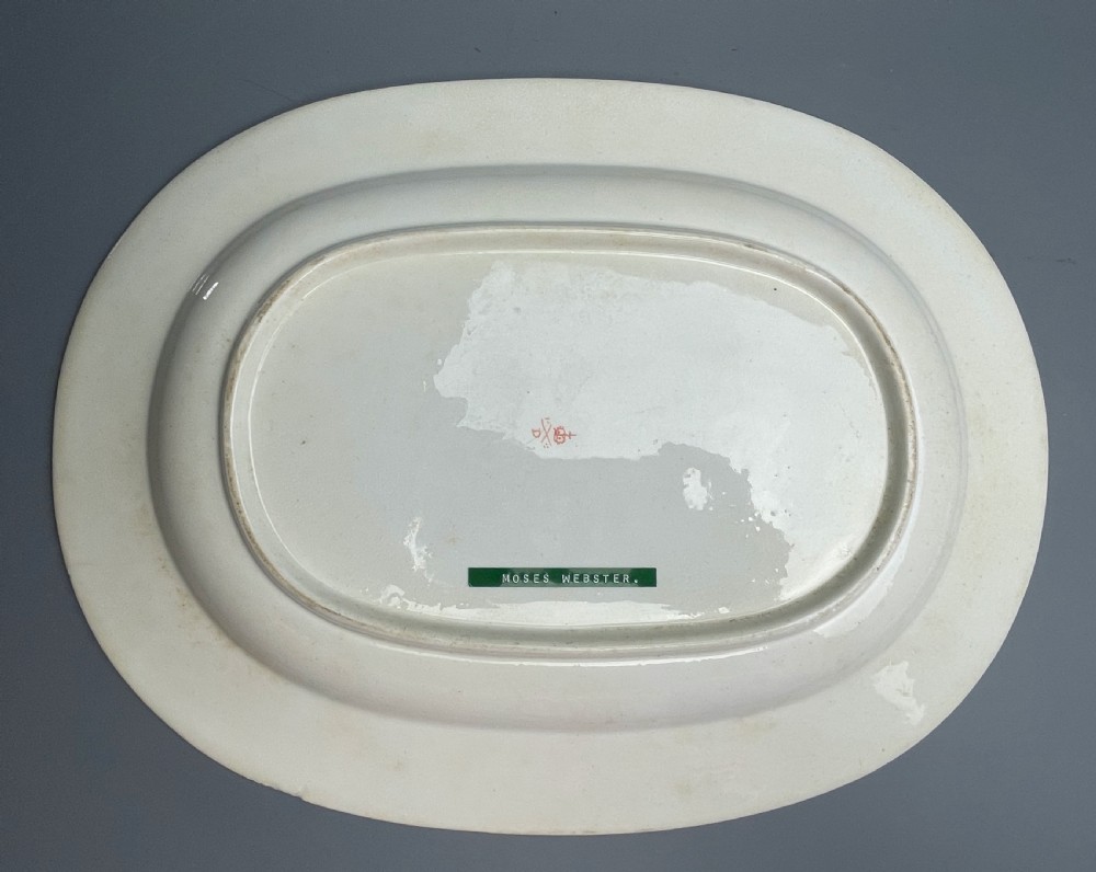 Derby porcelain sefving plate circa 1820 attributed to Moses Webster View V