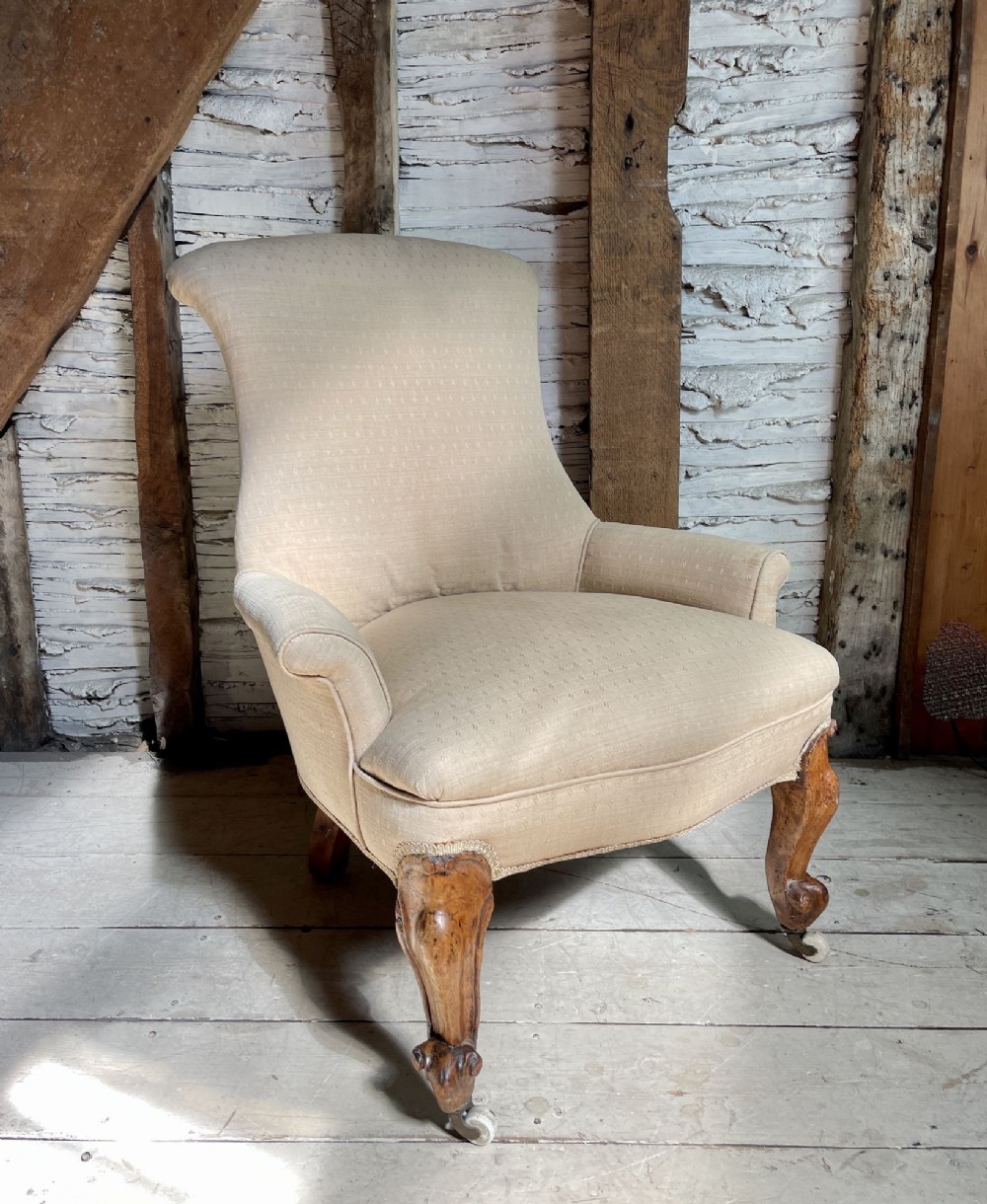 Victorian Scroll Back Armchair