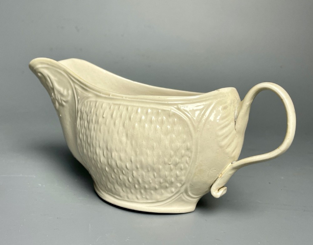 Staffordshire saltglaze sauce boat circa 1760 View II