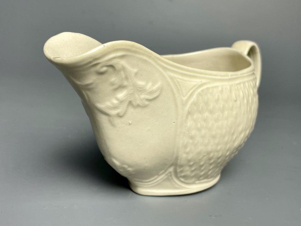 Staffordshire saltglaze sauce boat circa 1760 View III