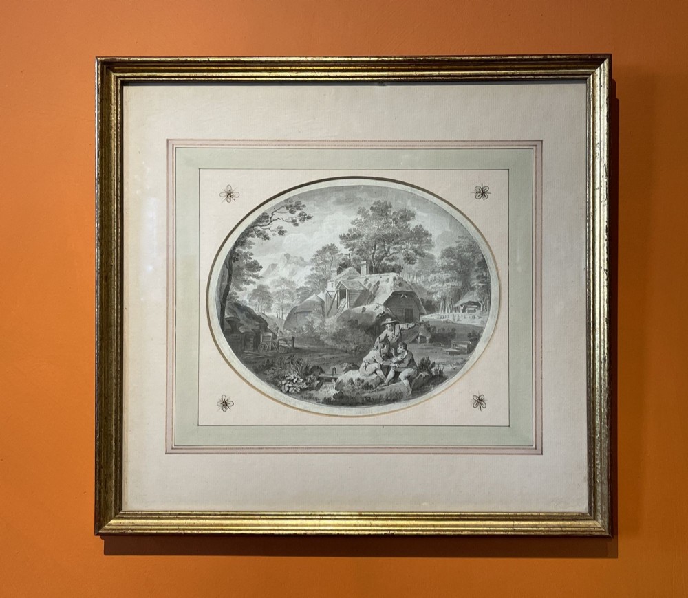18th Century Pen, Ink & Wash Drawing