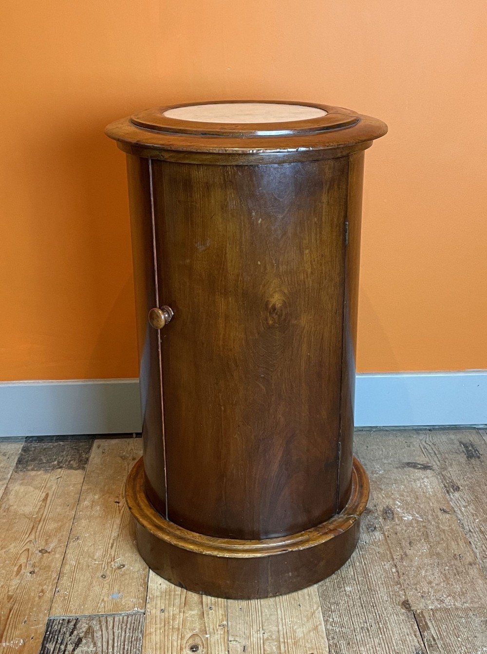 Victorian Mahogany Cylindrical Bedside Cupboard