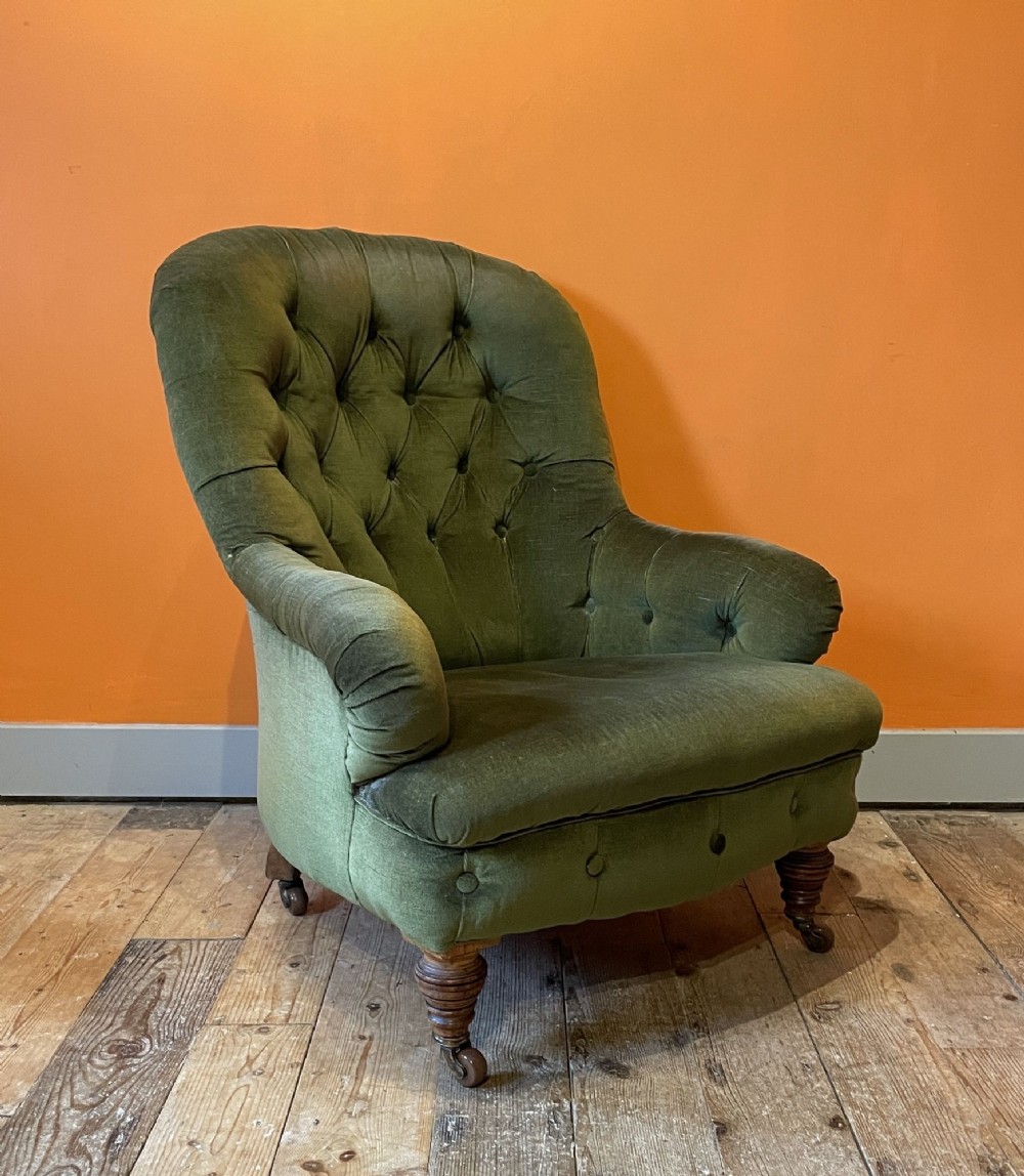 Victorian Button Back Armchair of Good Proportions