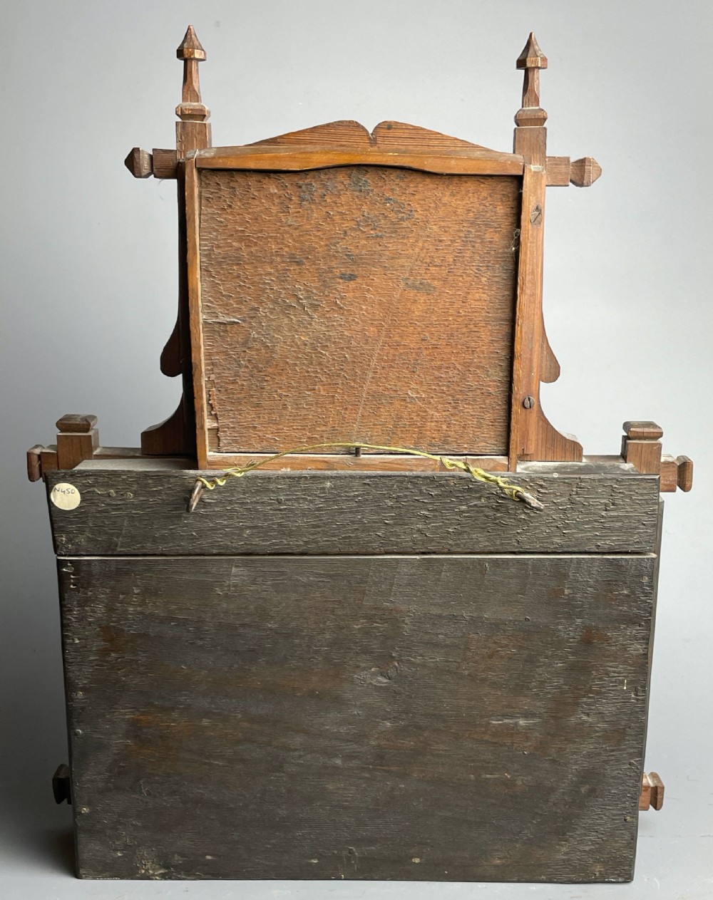 Victorian scrapwork and hair In Memoriam diorama within a glazed oak box frame View VIII