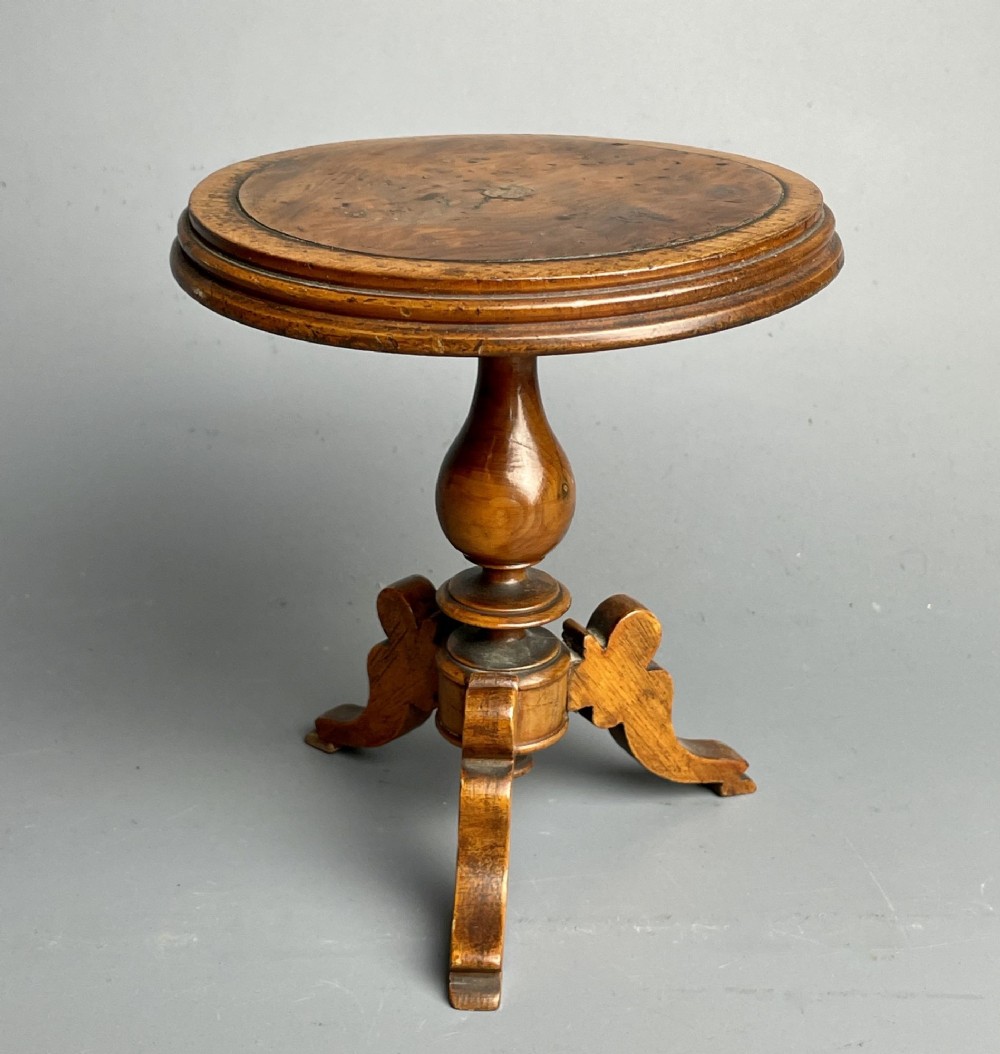 Victorian Miniature Walnut Doll's Table Apprentice Piece