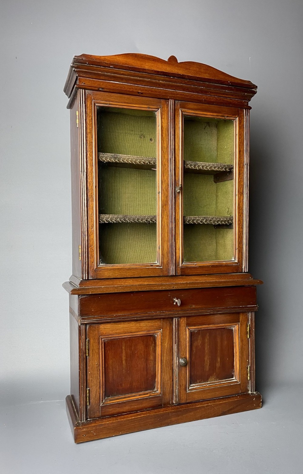 Victorian Miniature Doll's Mahogany Cabinet Apprentice Piece