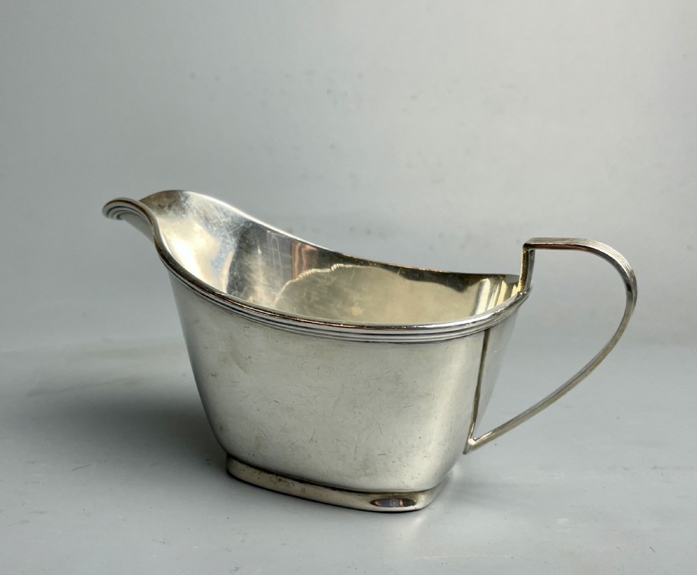 Silver Cream Jug by Barker Bros, Birmingham 1954 View II