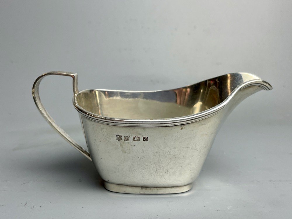 Silver Cream Jug by Barker Bros, Birmingham 1954 View III