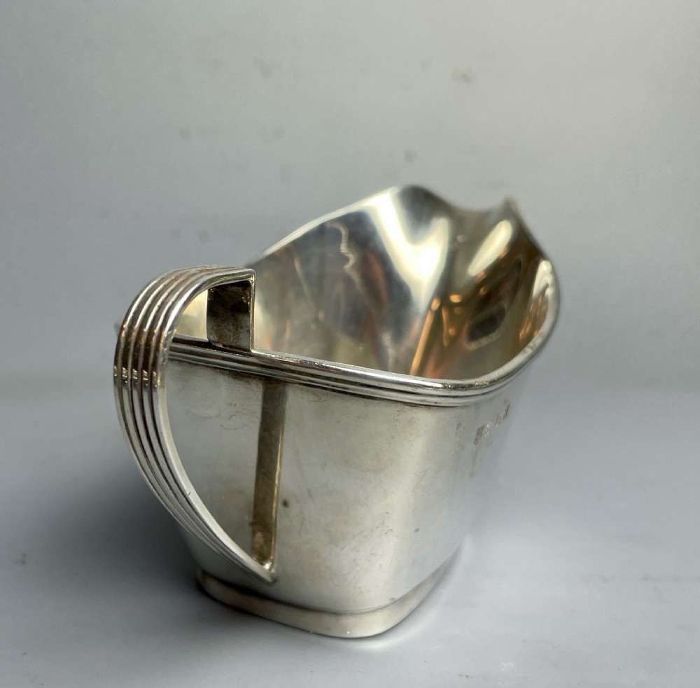 Silver Cream Jug by Barker Bros, Birmingham 1954 View IV