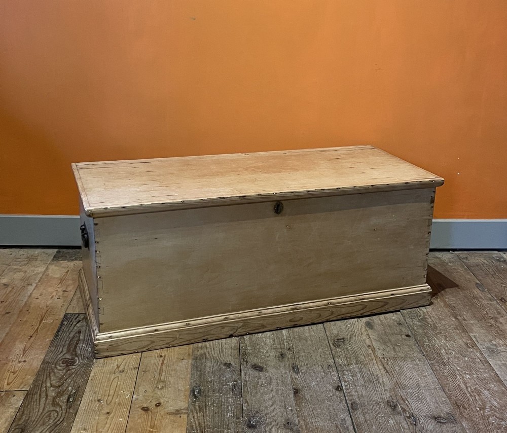 Antique Victorian Pine Trunk or Blanket Box