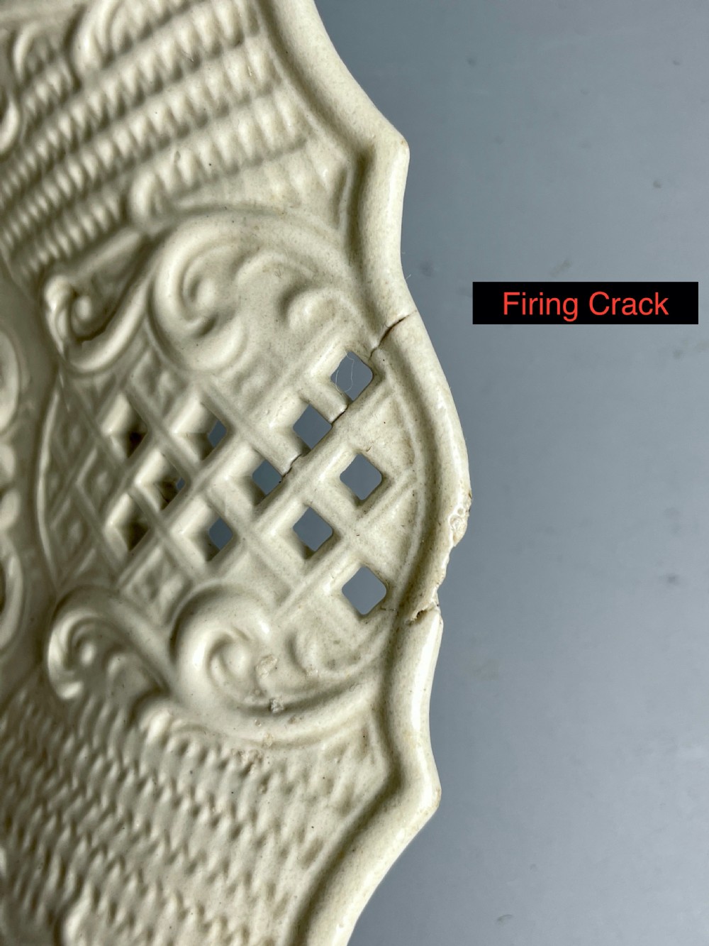 Staffordshire saltglaze stoneware reticulated plate circa 1760 View VI