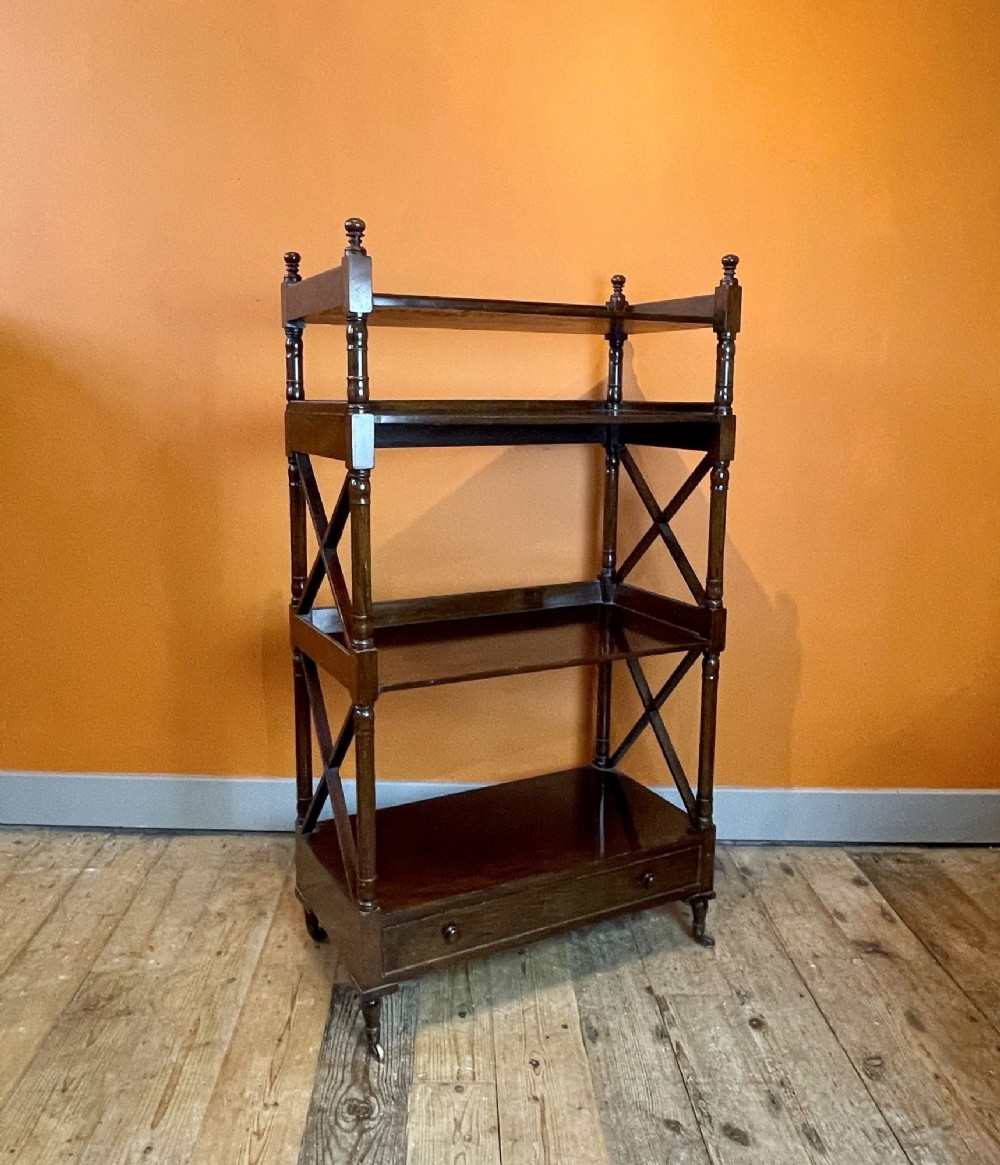 Regency Mahogany Four Tier Whatnot