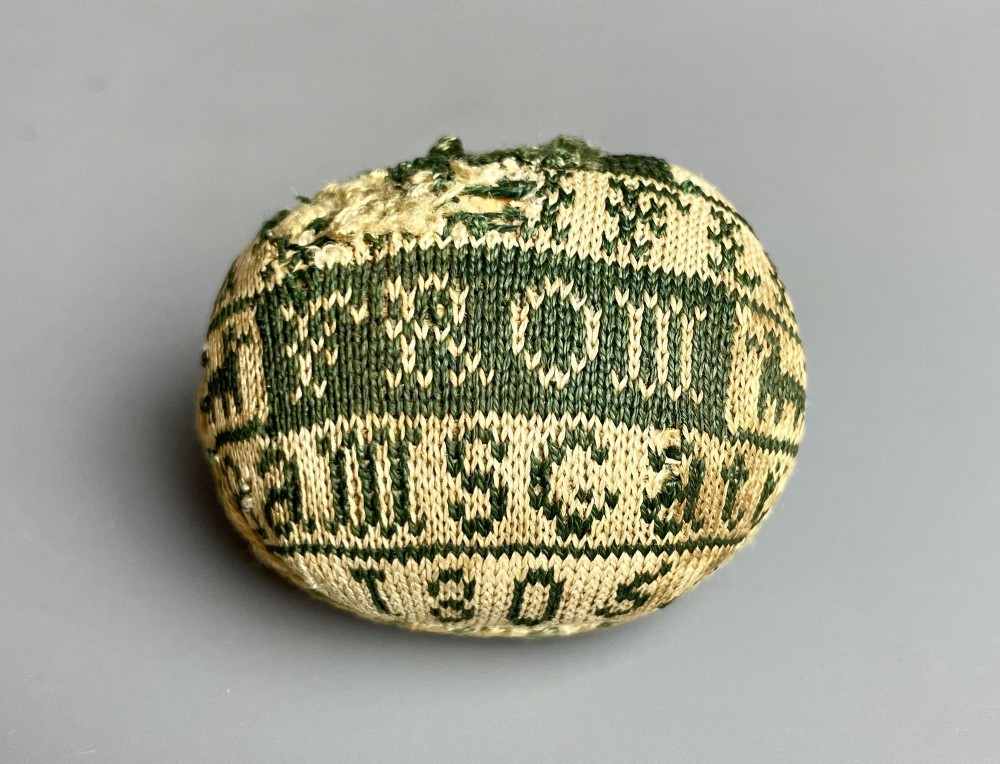 Rare Regency Napoleonic 'Trifle from Ramsgate' Souvenir Pin Cushion 1805