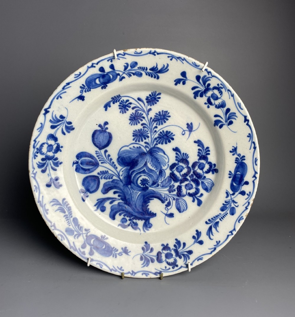 19th Century Delft Blue & White Charger