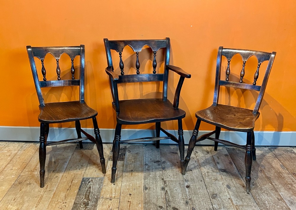 Set of eleven mid 19th century Dining / kitchen chairs View VIII